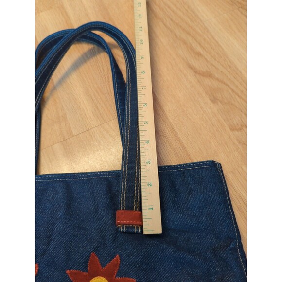 Amy 8 Chan New York Tote Bag Denim Flowers Floral - Picture 6 of 10